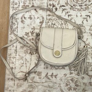 Isaac Mizrahi Cream Crossbody Purse